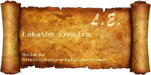 Lakatos Ernella névjegykártya